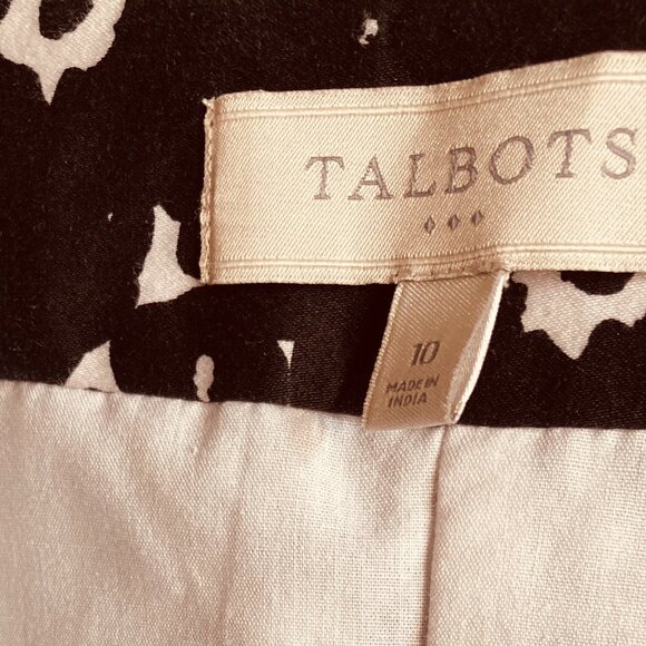 Talbots Black & White Size 10 Skirt - Picture 3 of 14